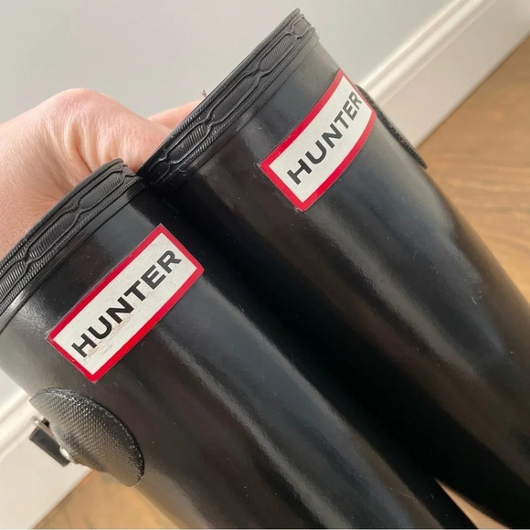 Hunter original gloss tall rain boots size M5 F6 - Picture 7 of 13